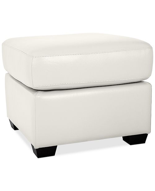 Furniture Orid Leather Ottoman, Created for Macy's ...
