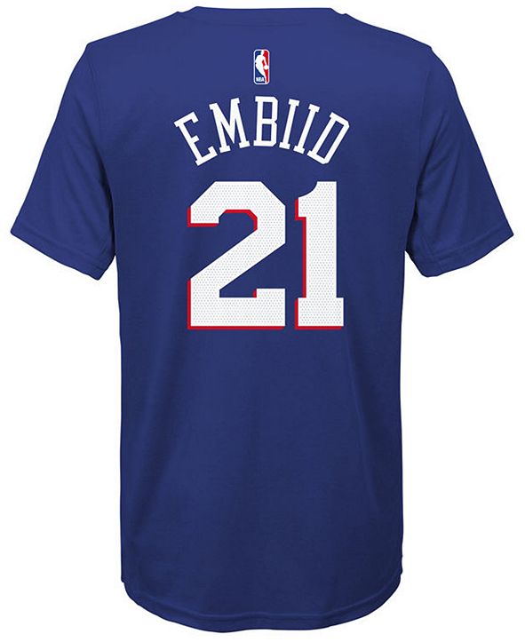 Nike Joel Embiid Philadelphia 76ers Icon Name and Number T-Shirt, Big Boys (8-20) & Reviews ...