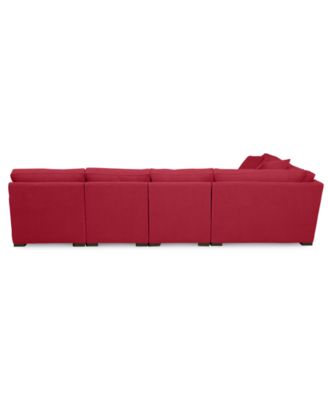 Radley Fabric 6-Piece Chaise Sectional with Wedge