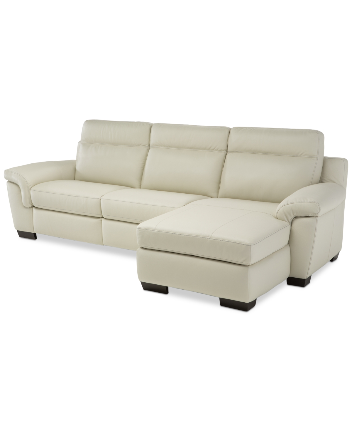 Julius Ii 3-Pc. Leather Sectional Sofa With 1 Power Recliner, Power Headrests, Chaise And Usb Power Outlet