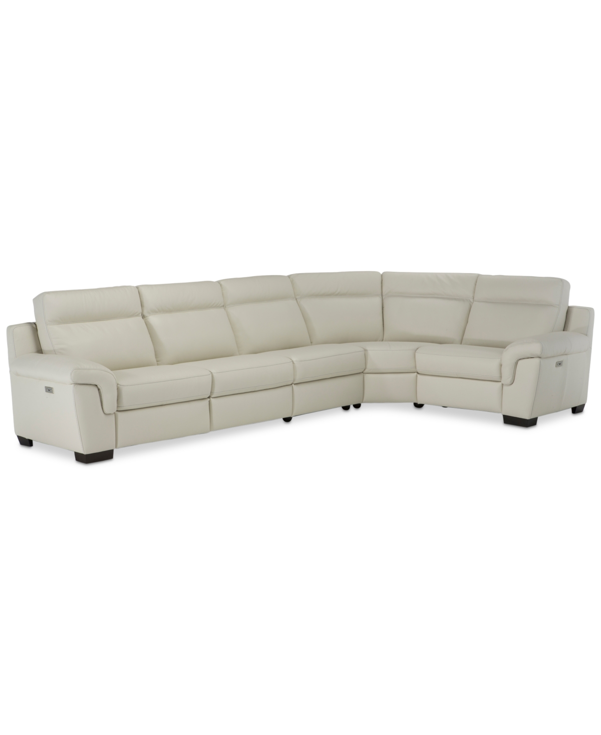 Closeout! Julius Ii 5-Pc. Leather Sectional Sofa With 2 Power Recliners, Power Headrests & Usb Power Outlet, Created for Macy's