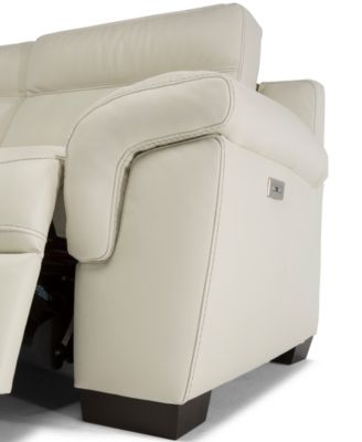 CLOSEOUT! Julius II 5-Pc. Leather Chaise Sectional Sofa With 1 Power Recliner, Power Headrest & USB Power Outlet