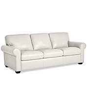 White Leather Sofas Couches Macy S, Leather White Couch