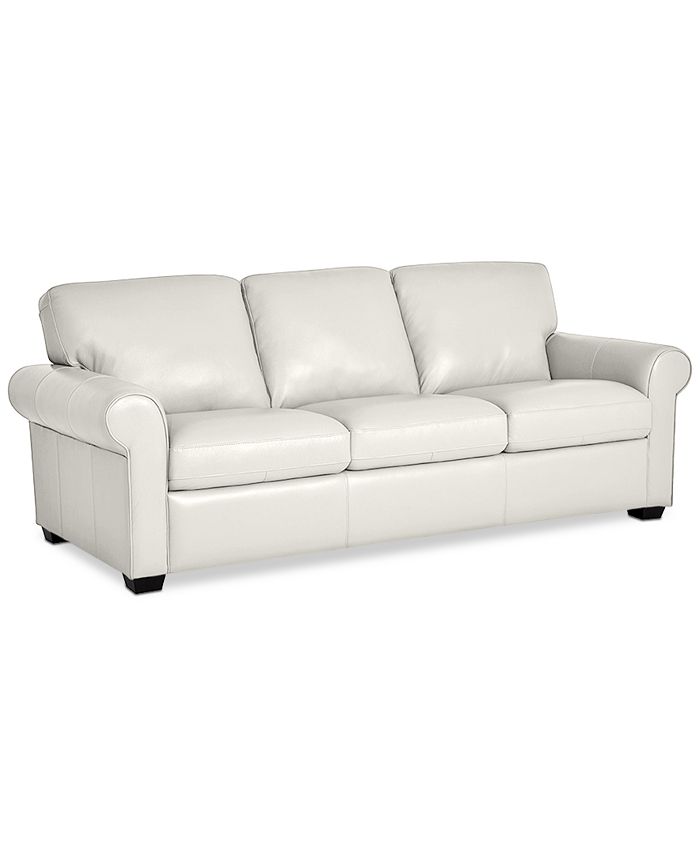 Furniture Orid 84 Leather Sofa, White Leather Sofa