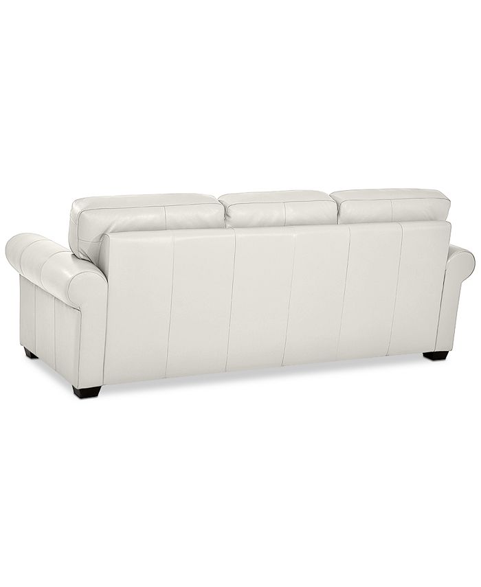 Furniture Orid 84" Leather Roll Arm Sofa, Created for Macy's & Reviews