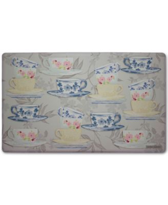 Laura Ashley - Tea Party Anti-Fatigue Gelness Gray 20" x 32" Kitchen Mat