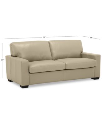 Ennia 75" Leather Full Sleeper