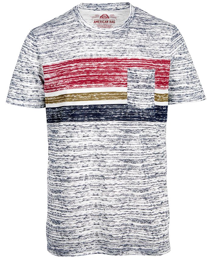 American Rag Men's Tri Color Striped T-Shirt, Created for Macy's - Macy's