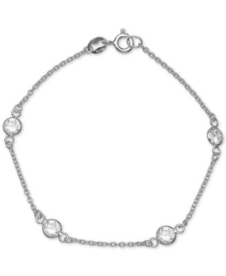 Giani Bernini - Cubic Zirconia Station Bracelet in Sterling Silver