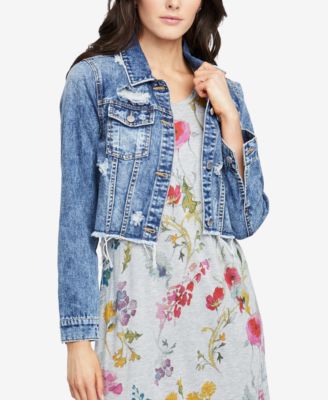 RACHEL Rachel Roy Cropped Denim Jacket 
