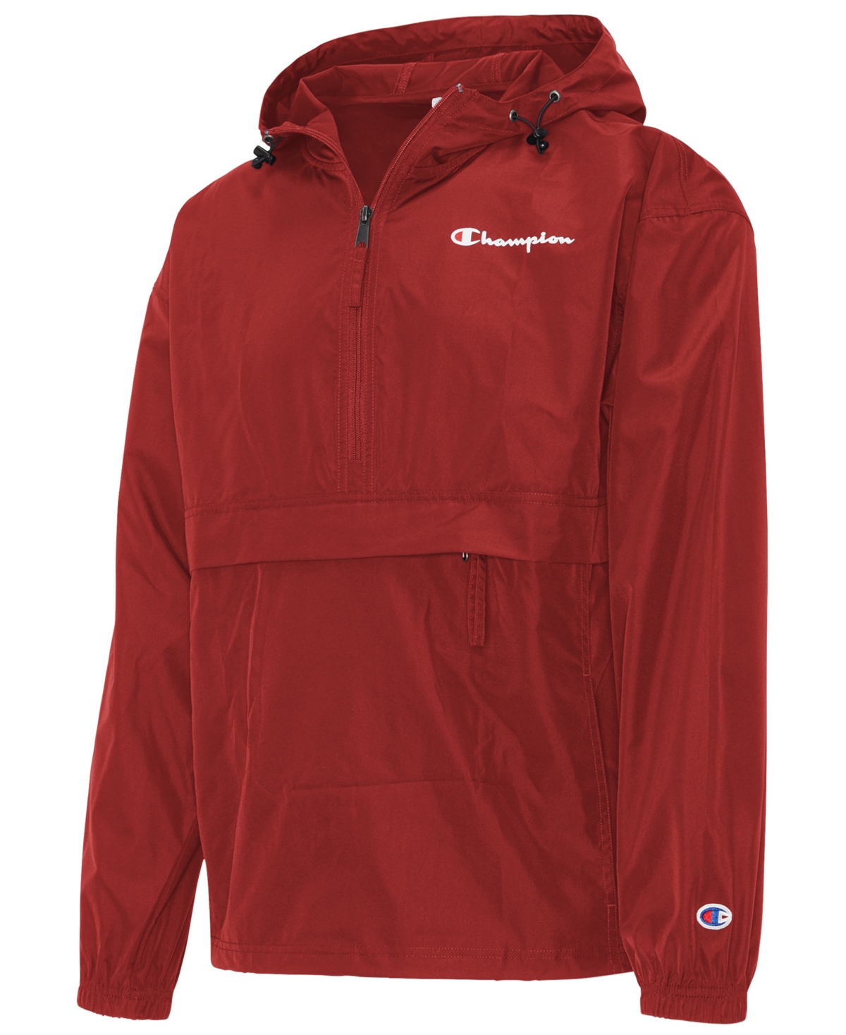 UPC 738994737250 product image for Champion Men's Packable Half-Zip Hooded Water-Resistant Jacket | upcitemdb.com