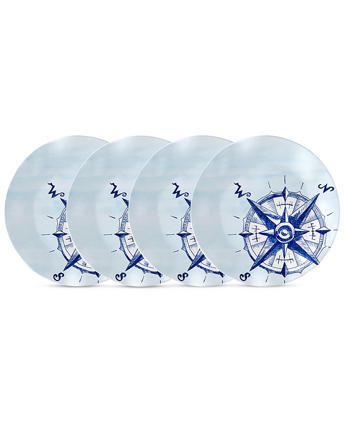 Q Squared - Portsmouth 4-Pc. Melamine 8" Salad Plate Set