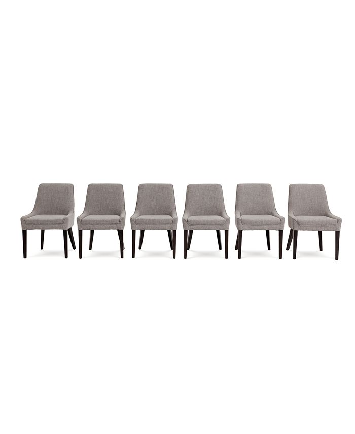 Furniture Everly Dining Chair 6 Pc. Set 6 Square Back Side