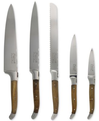 French Home - 5-Pc. Olive Wood Kitchen Knife Set