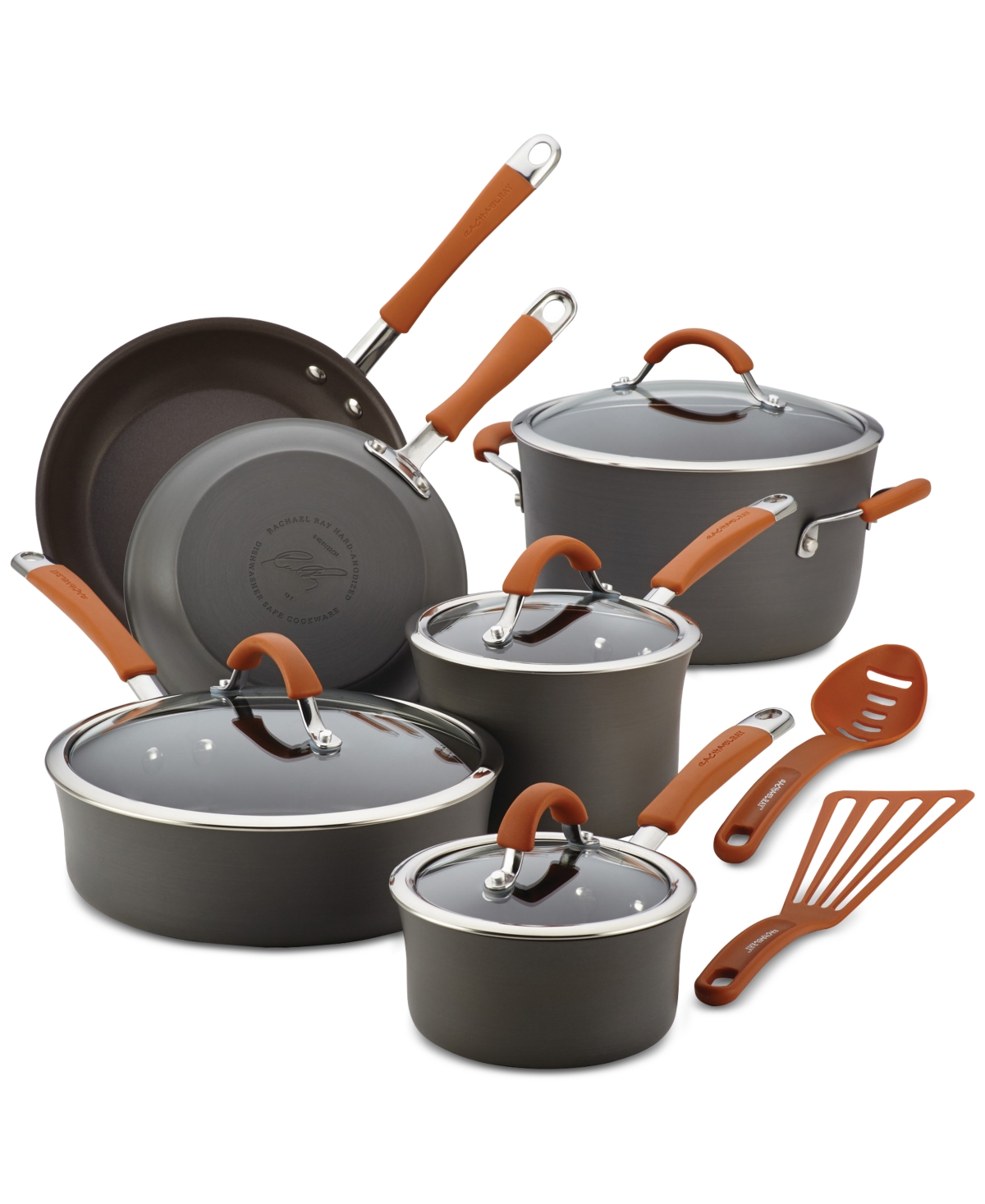 RACHAEL RAY CUCINA HARD-ANODIZED NONSTICK 12-PC. COOKWARE SET 