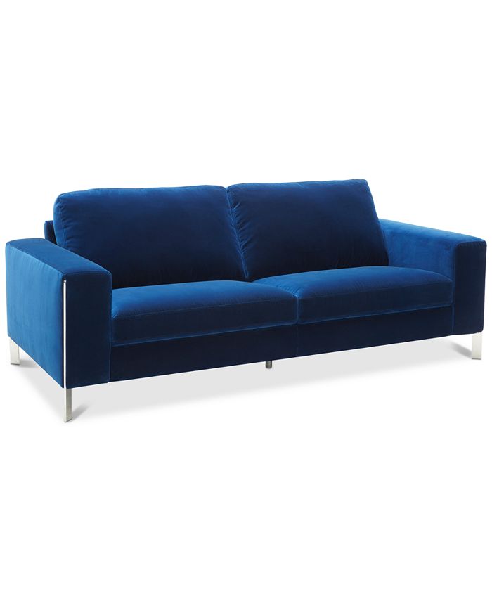 Macys velvet hot sale couch