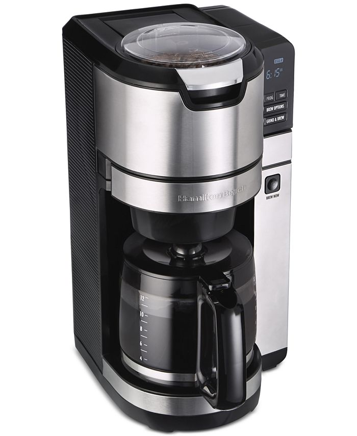 Hamilton Beach Programmable Grind & Brew 12-Cup Coffee Maker - Macy's