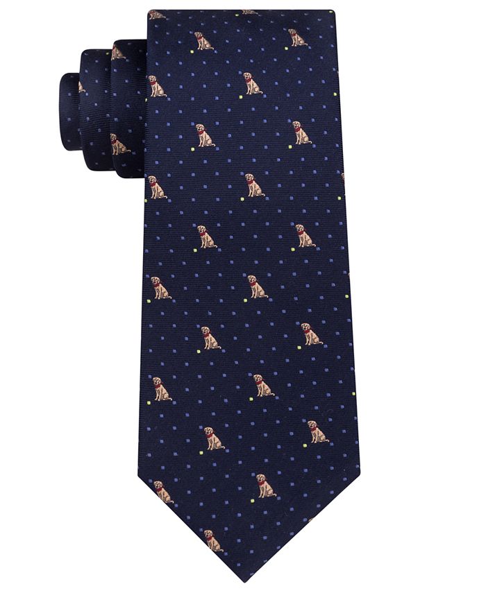 Club Room Men's Playful Labrador Silk Tie, Created for Macy's - Macy's