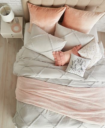 Peri Home Chenille Rose Comforter Set King / Grey
