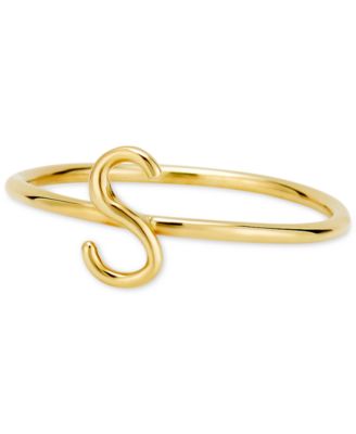 Sarah Chloe - Initial Monogram Ring in 14k Gold