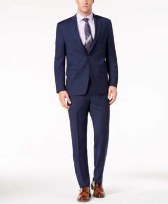Lauren Ralph Lauren - Men's Classic-Fit Ultraflex Stretch Navy/Black Plaid Suit