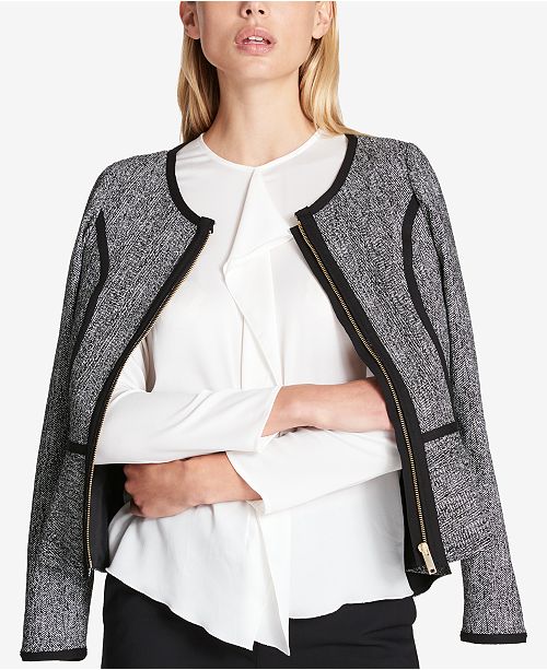 DKNY Jacquard Peplum Blazer, Created for Macy's & Reviews Jackets