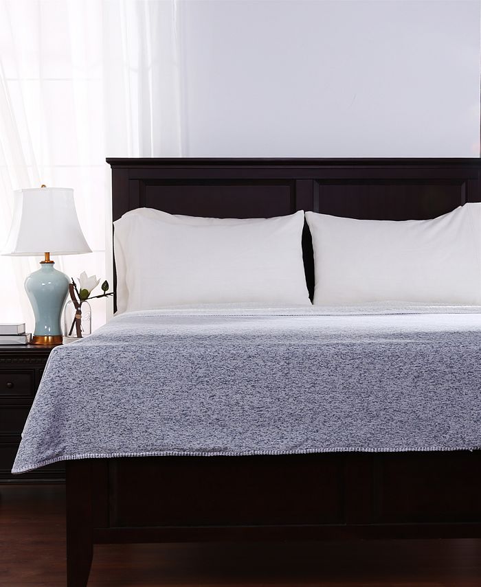 Berkshire Reversible Cozy Knit 108" x 90" Blanket Macy's