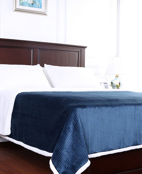 Berkshire Reversible VelvetLoft Sherpa 108" x 90" King Blanket