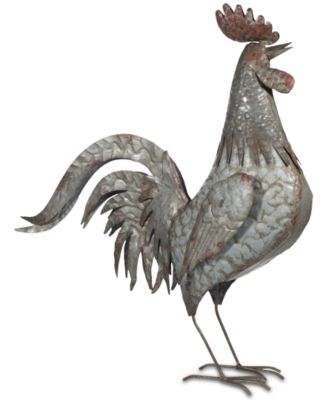 Home Essentials - Galvanized Rooster Figurine