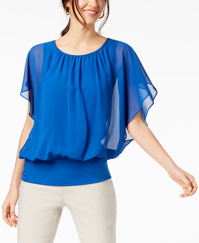 Jm collection flutter sleeve top new arrivals