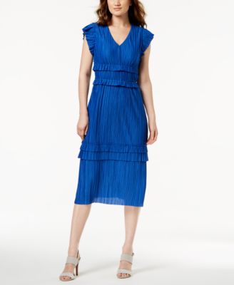 taylor pleated midi dress