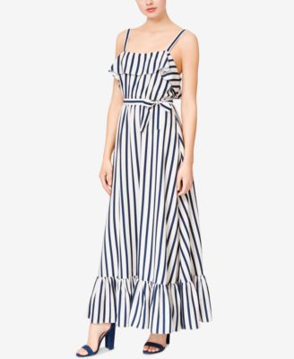 Betsey Johnson - Striped Ruffled Maxi Dress