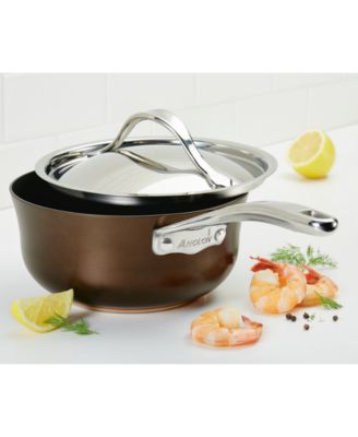 Anolon Nouvelle Copper Luxe Hard-Anodized Non-Stick 2.5-Qt. Saucier