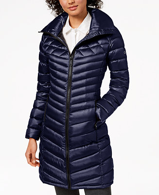 Calvin Klein Hooded Packable Down Puffer Coat & Reviews - Coats - Women ...