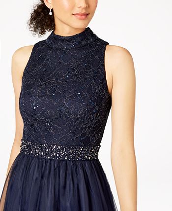 Jessica howard sequined hot sale lace & tulle gown