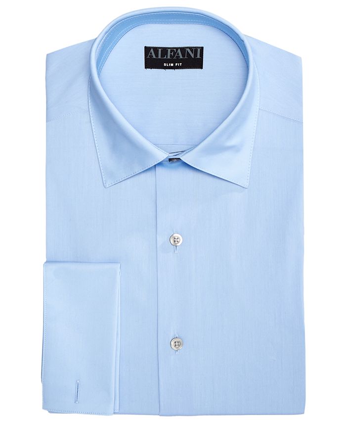 Alfani Men's Solid French Cuff Slim-Fit Dress Shirt, Created for