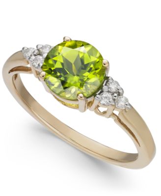 Macy's - Peridot (1-1/2 ct. t.w.) & Diamond Accent Ring in 14k Gold