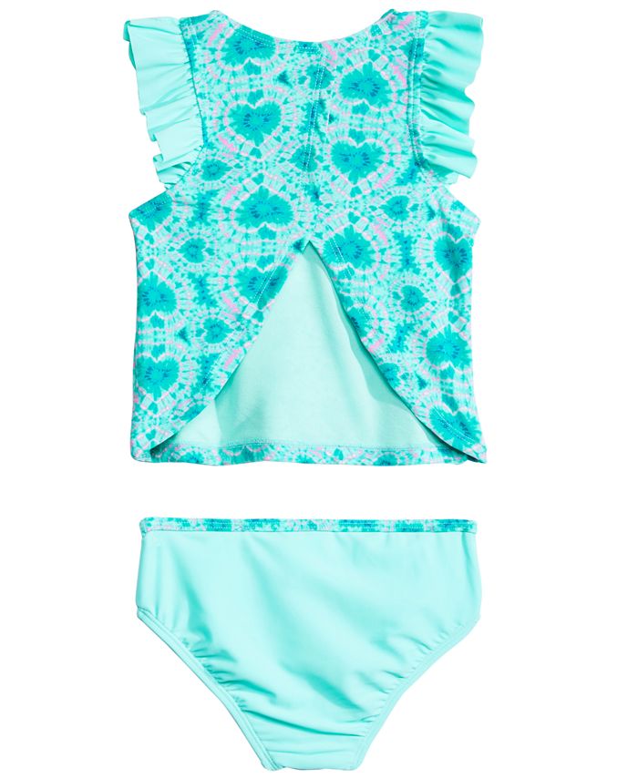 Summer Crush Toddler Girls 2-Pc. Tie-Dyed Hearts Tankini Swimsuit - Macy's