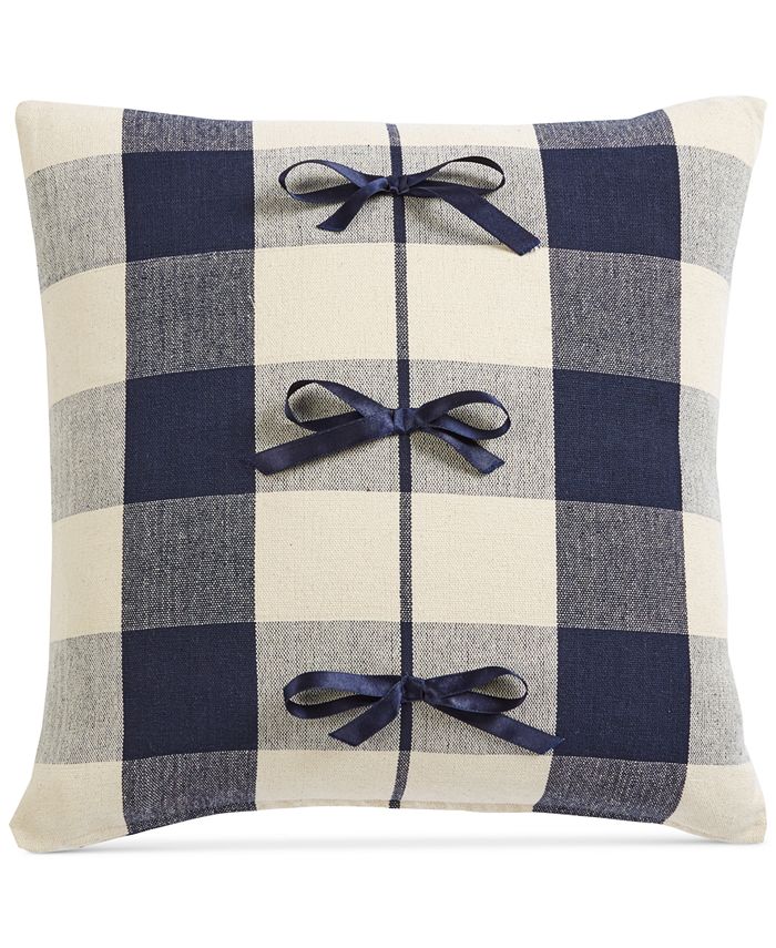 Sunham Buffalo Check 20" Square Decorative Pillow, Created for Macy's
