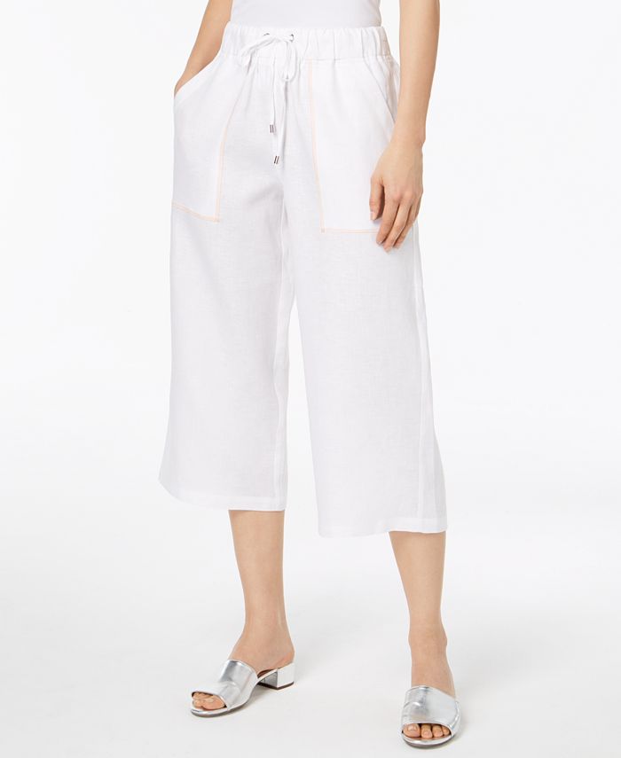 DKNY Cropped Linen Utility Pants Macy's