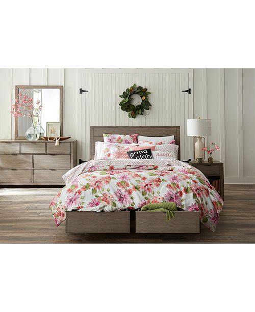 Furniture Tribeca Grey Storage Platform Bedroom Furniture Collection