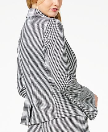 Rachel Zoe Double Breasted Houndstooth Blazer Created For Macy s