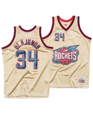 Authentic Hakeem Olajuwon Houston Rockets GOLD 50th NBA Champion