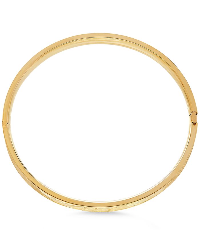 Macy's Patterned Bangle Bracelet in 10k Gold - Macy's