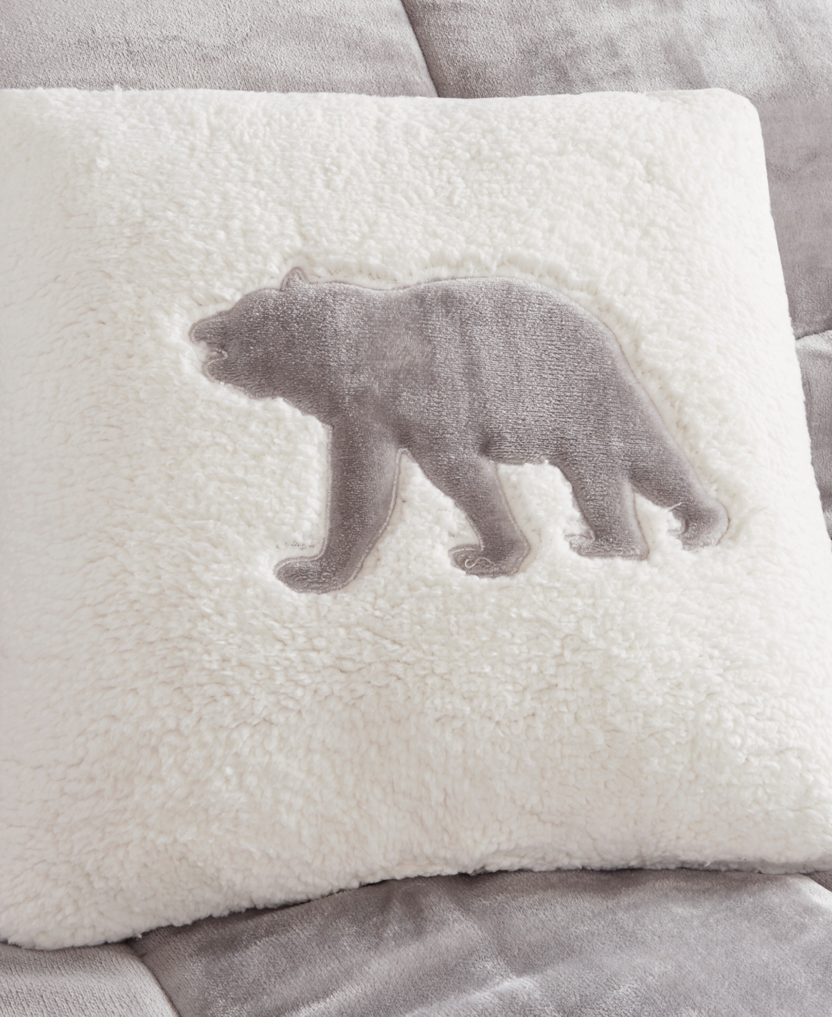 Macy's Alton 4-pc. Comforter Set, Full/queen In Grey,ivory