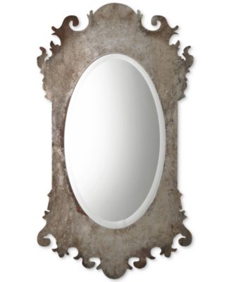 Uttermost - Vitravo Oxidized Silver Oval Mirror