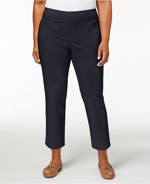 Charter Club Womens Pull On Tummy Control Pants Black Size 6 main image 0