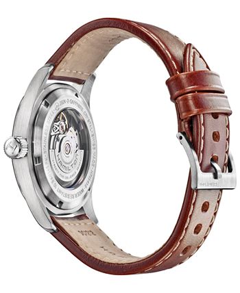 Hamilton - Watch, Men's Swiss Automatic Khaki Field Brown Leather Strap 42mm H70555533