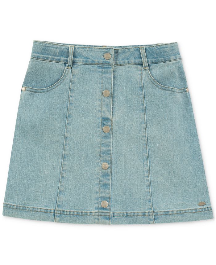 Tommy Hilfiger Big Girls Button-Front Denim Skirt - Macy's