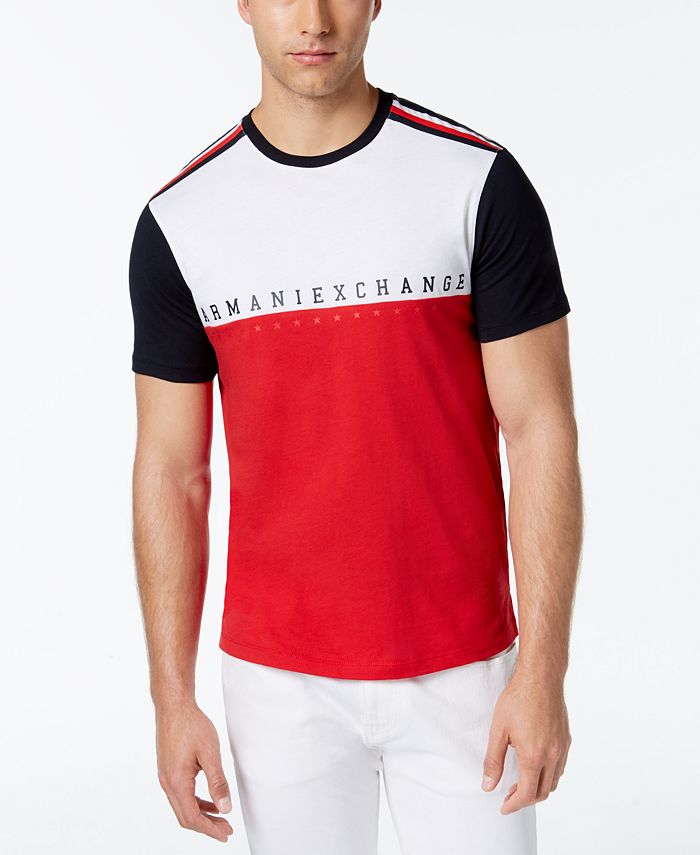 A|X Armani Exchange Men's Colorblocked Logo T-Shirt, Created for Macy's ...